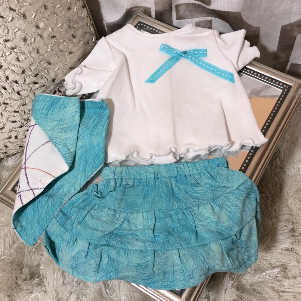 American Girl Doll Skirt & T-shirt Outfit